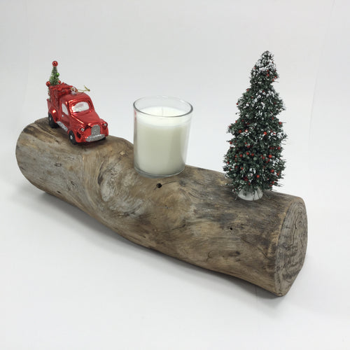 Holiday Log Votive Candle Holder