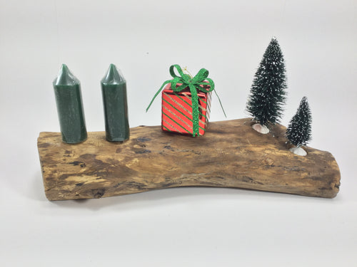 Holiday Log Votive Candle Holder